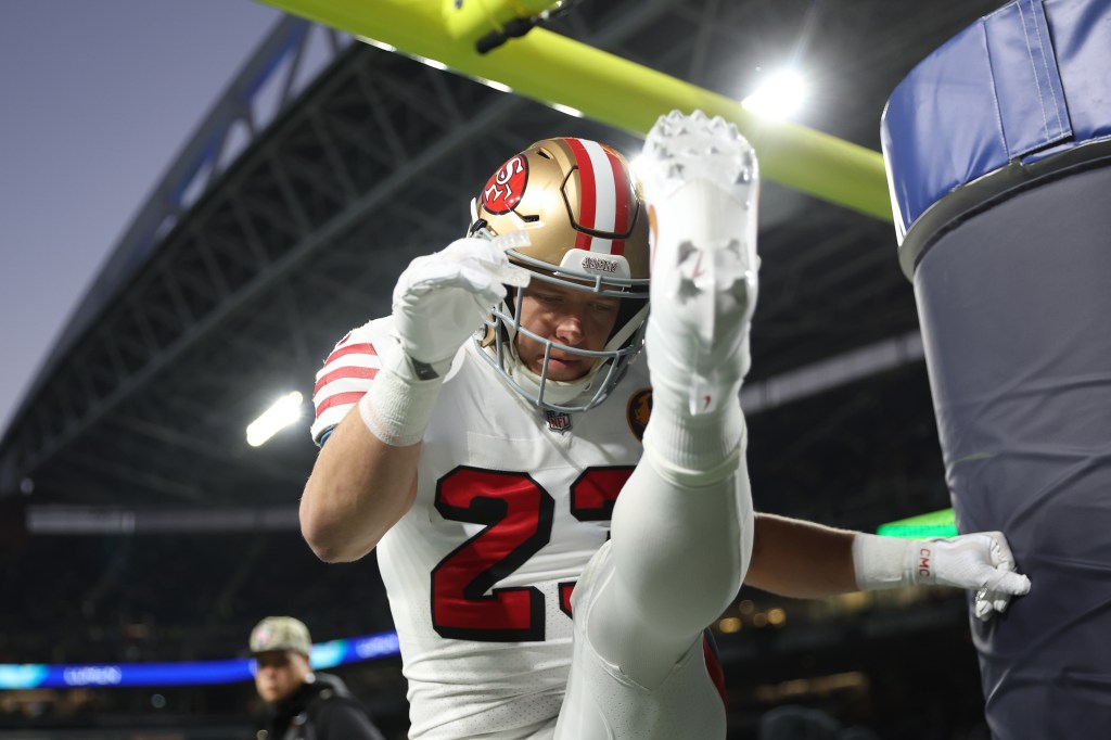 McCaffrey spotted but status uncertain for Seattle