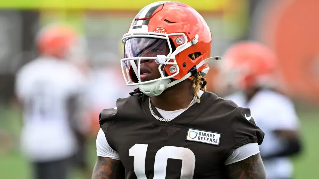 Quinshon Judkins in the NFL minicamp with Cleveland Browns