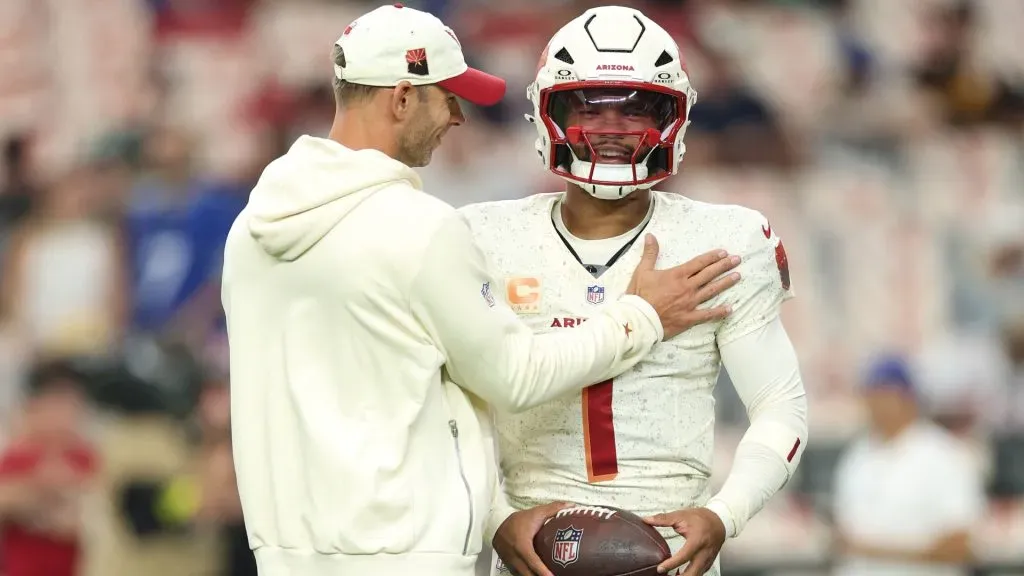 Jonathan Gannon with Kyler Murray