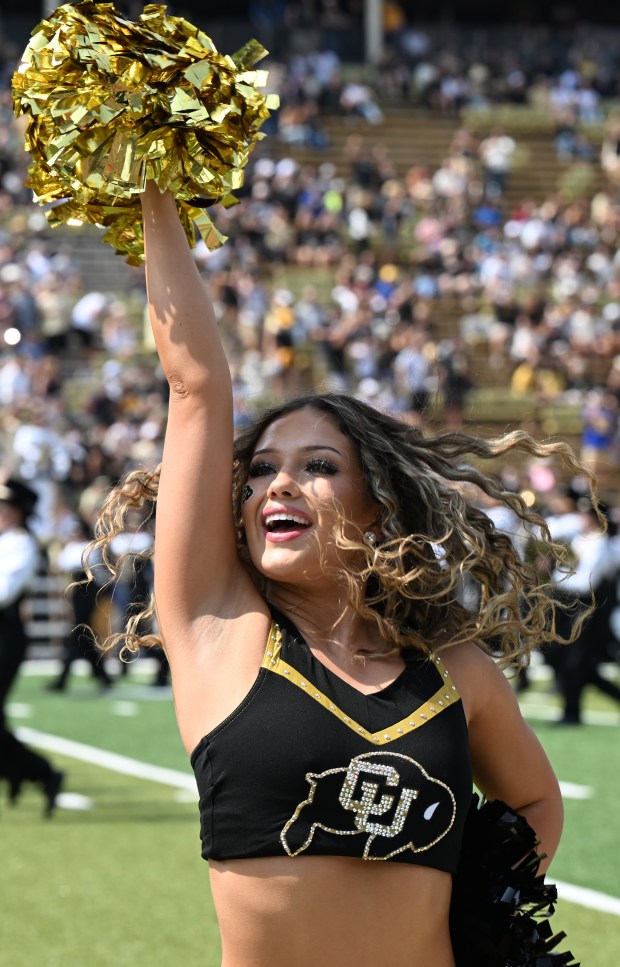 The CU Dance Team performed at theColorado Buffaloes and Delaware...