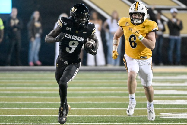 University of Colorado Buffaloes Colorado wide receiver Sincere Brown (9)...