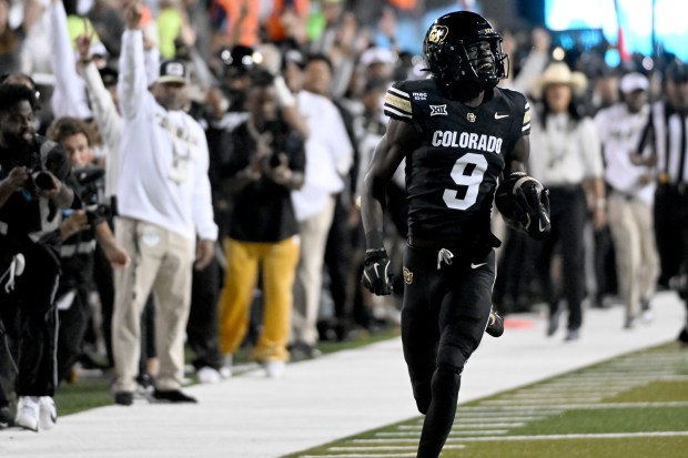University of Colorado Buffaloes Colorado wide receiver Sincere Brown (9)...