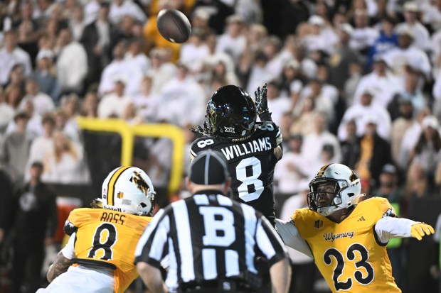 University of Colorado Buffaloes wide receiver Joseph Williams (8) catches...