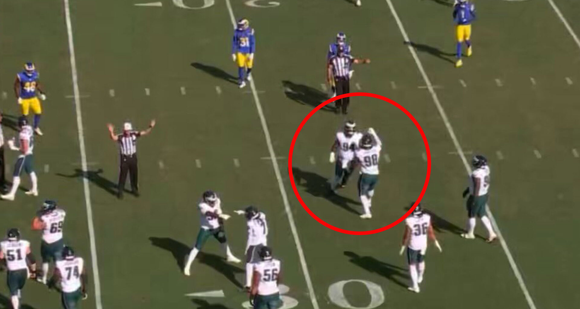 Jalen Carter punished again by NFL referee for 'dumb' moment in Eagles-Rams following spitting scandal