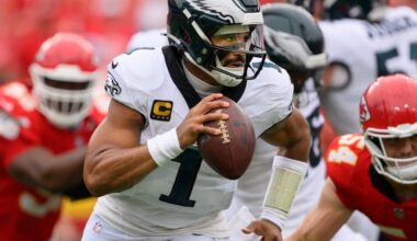 Jalen Hurts, A.J. Brown stack flies high