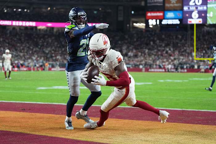 Cardinals' Marvin Harrison Jr. shows mercurial side with TD, bobbled pass against Seahawks