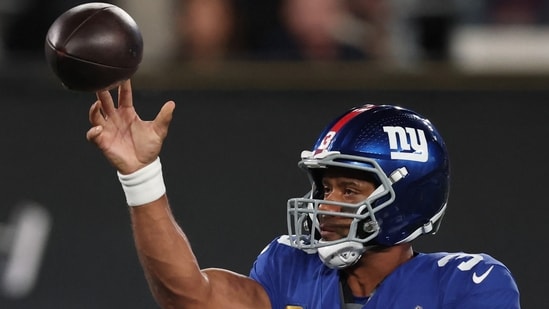 Russell Wilson of the New York Giants may see the Cincinnati Bengals as an option after being benched by his team. (Getty Images via AFP)