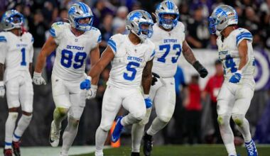 Lions run over the Ravens, sack Lamar Jackson 7 times in a 38-30 win over Baltimore