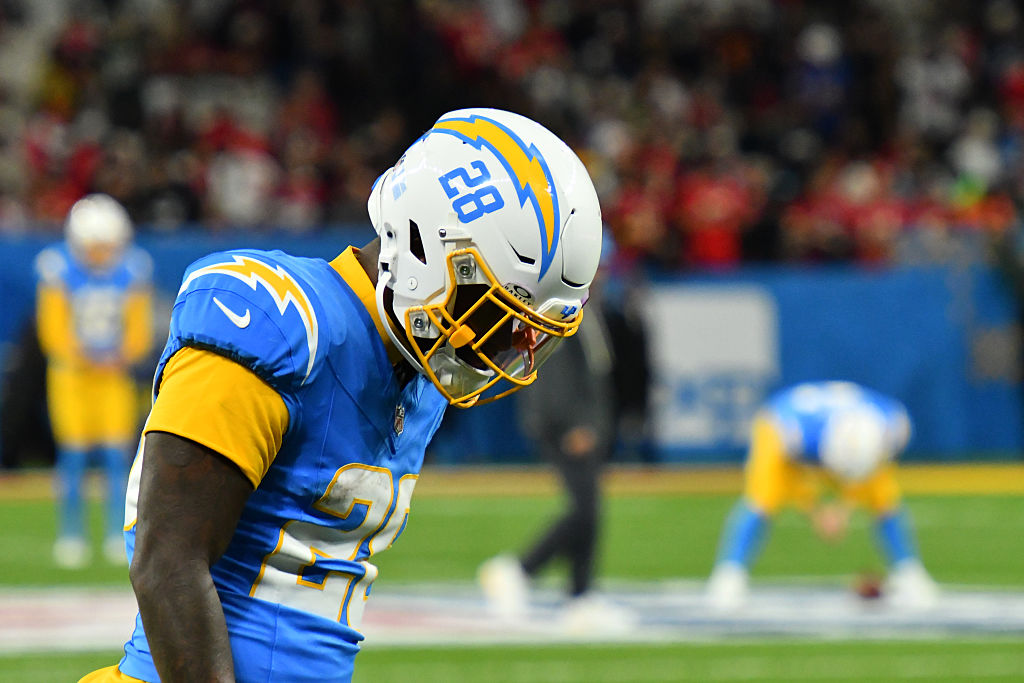 Who is Omarion Hampton's handcuff in Los Angeles with Najee Harris injured?