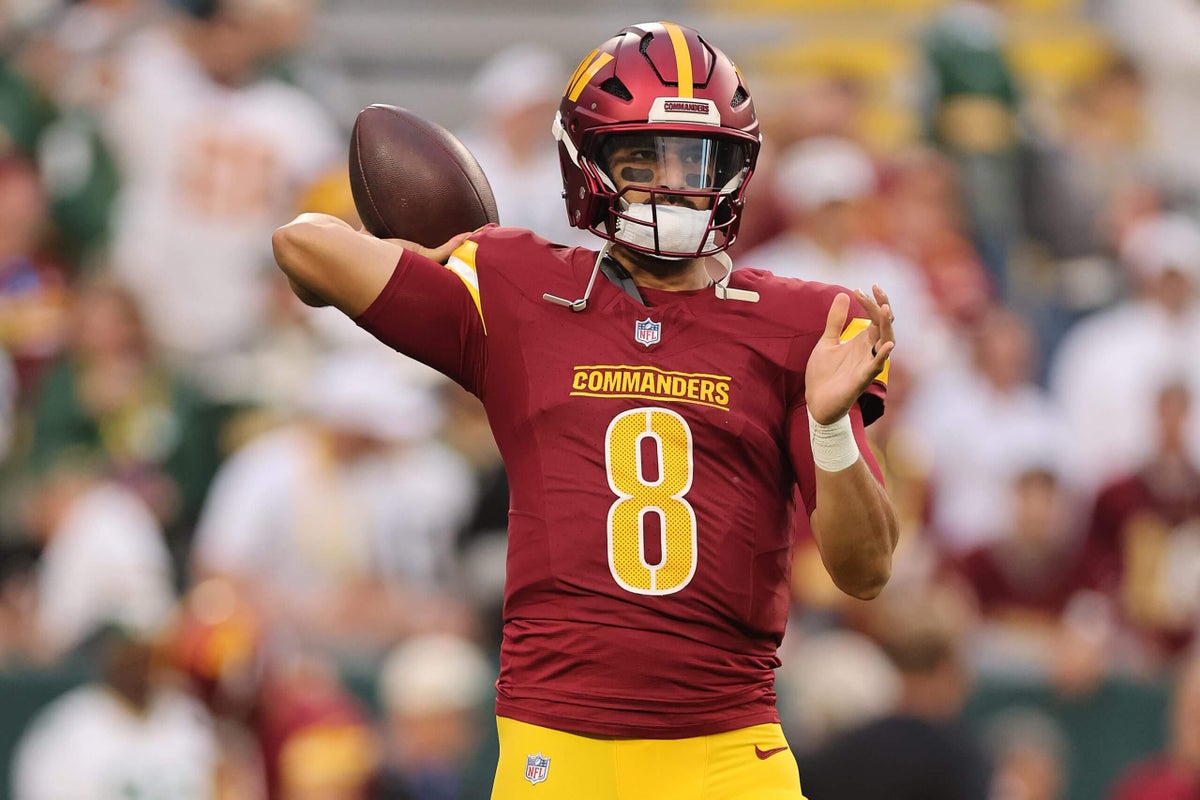 Commanders QB Jayden Daniels out vs. Raiders with knee sprain; Marcus Mariota to start