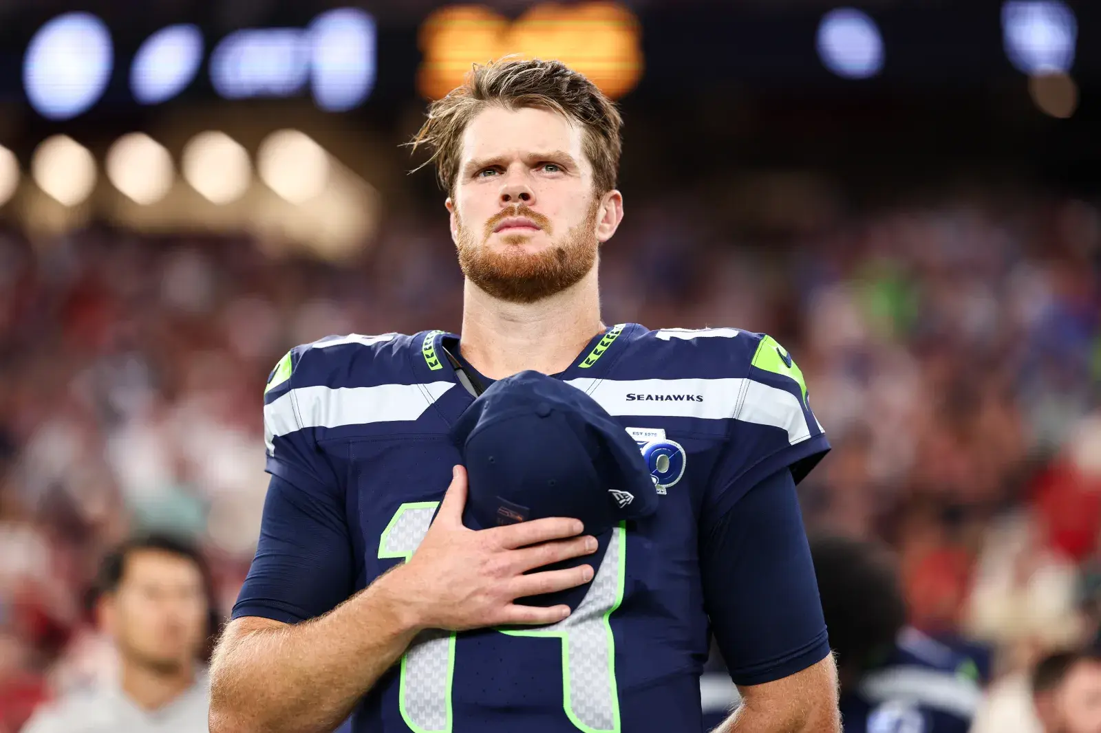 Sam Darnold #14 of the Seattle Seahawks