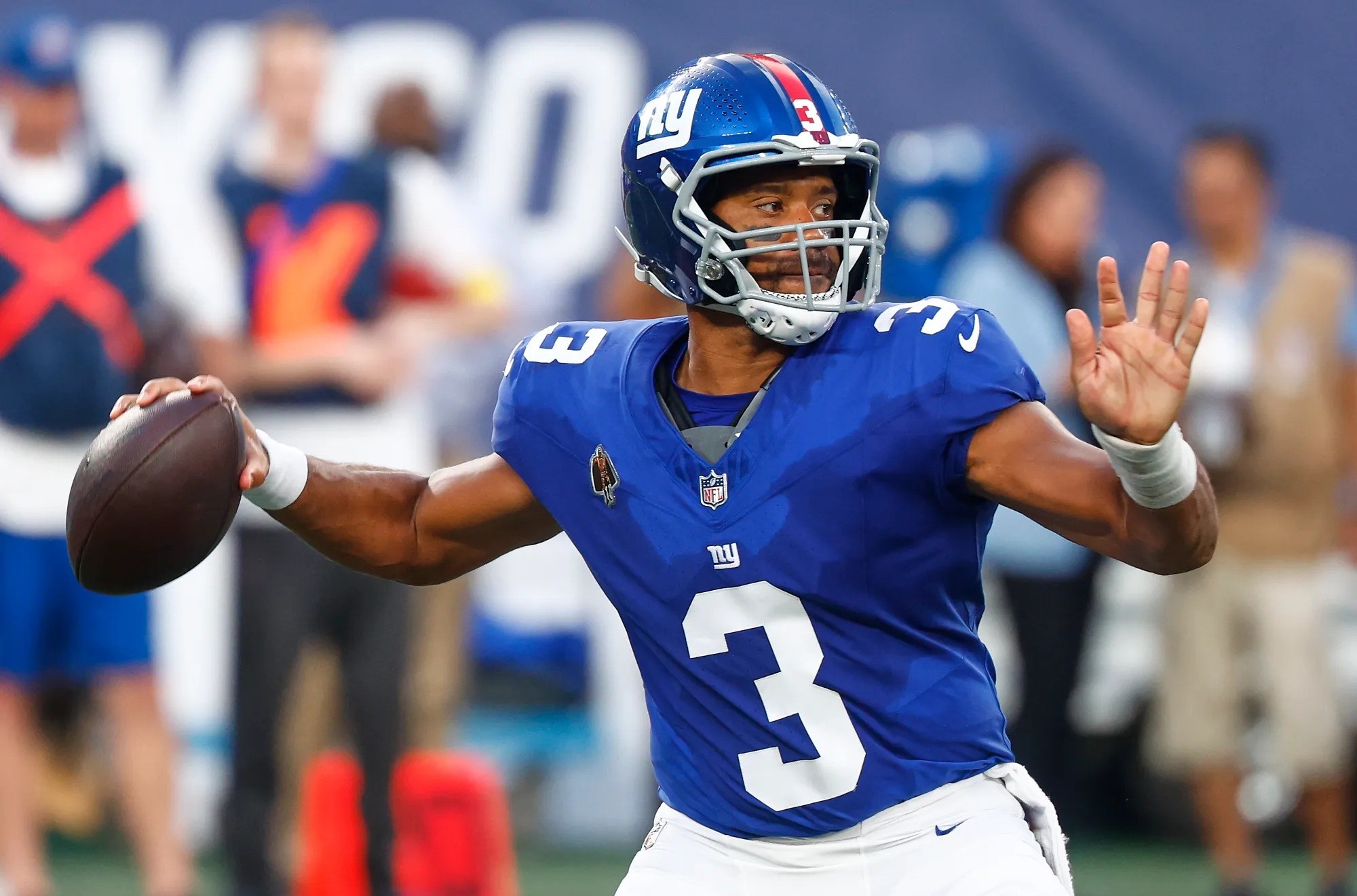 Giants starting QB Russell Wilson has traditionally been known as a scrambler and deep-ball specialist, though his scrambling ability seems to have diminished with age.
