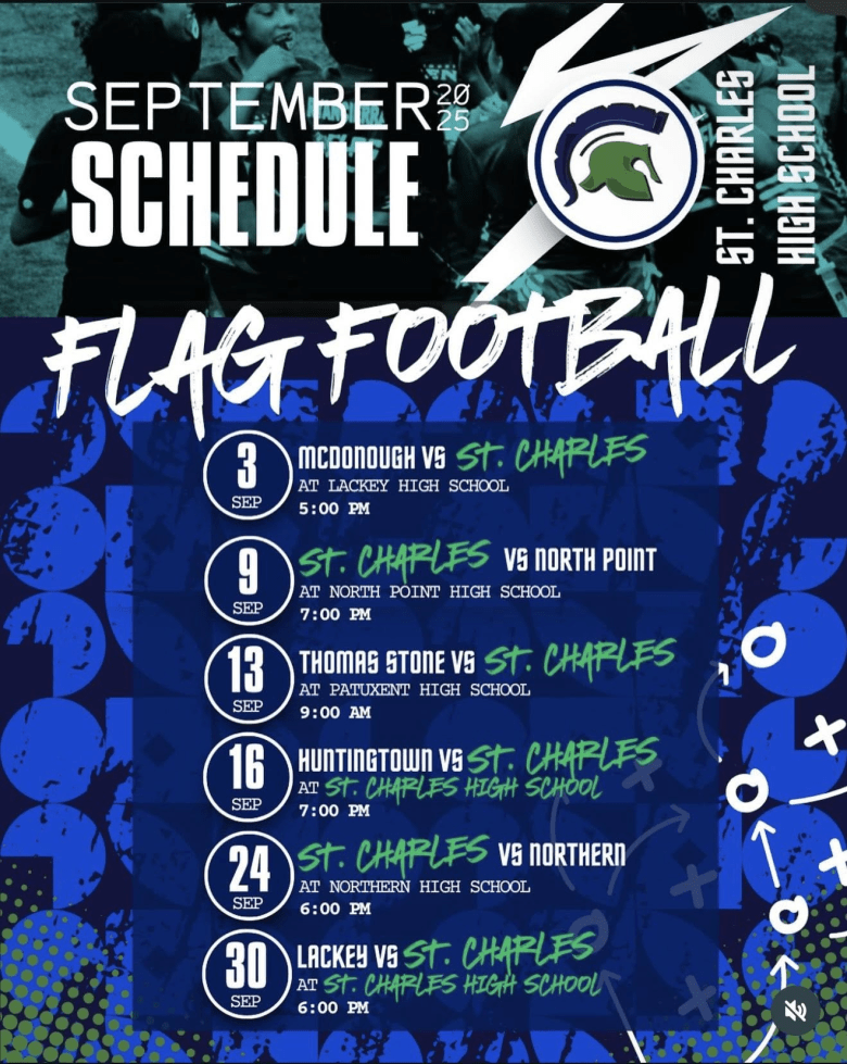 St. Charles High School girls Flag Football Schedule