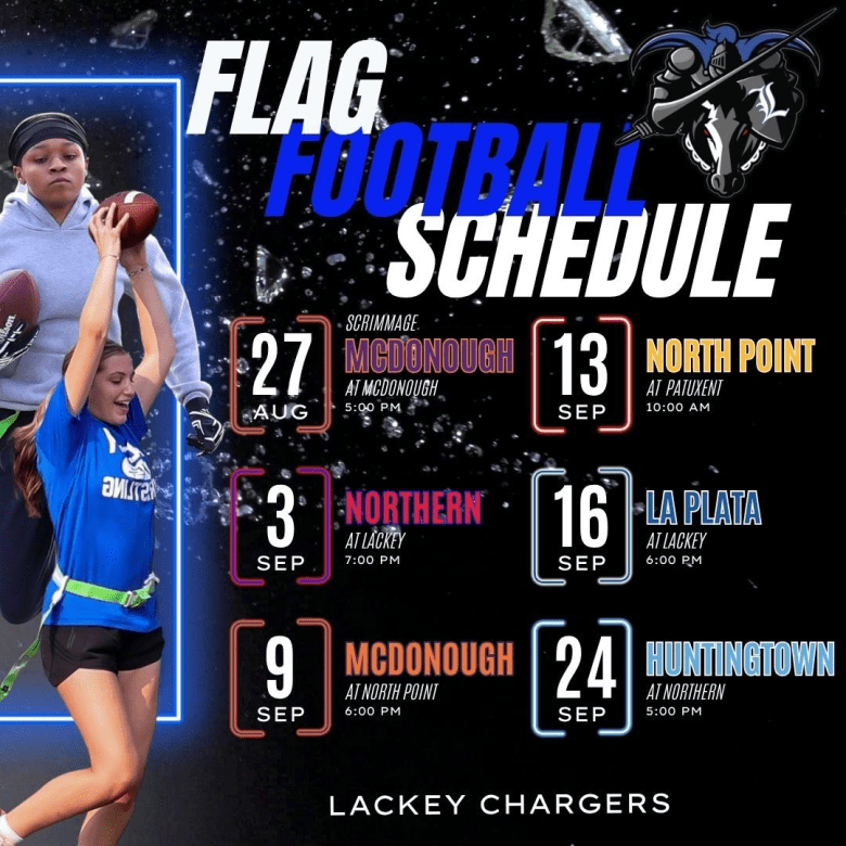Lackey High School girls Flag Football Schedule