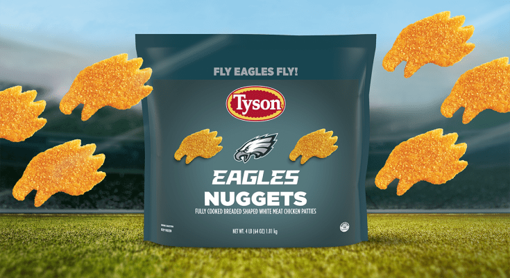 Philadelphia Eagles Partner With Tyson Foods to Launch Team-Themed Chicken Nuggets