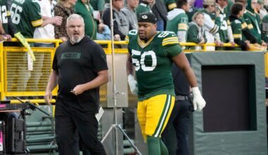 Packers’ Aaron Banks says he’ll play at Cleveland, while fellow lineman Zach Tom still questionable