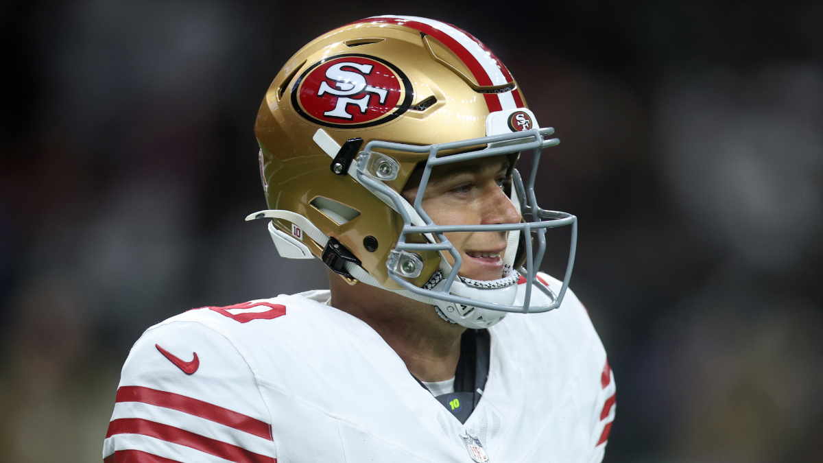 49ers QB Mac Jones humorously recalls Bryce Huff sacking him – NBC Sports Bay Area & California