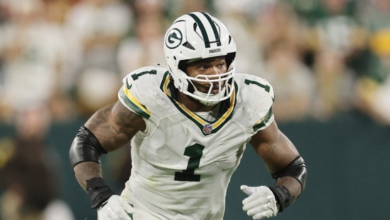 Micah Parsons #1 of the Green Bay Packers in action against the Washington Commanders at Lambeau Field on September 11, 2025 in Green Bay, Wisconsin.(Getty Images via AFP)