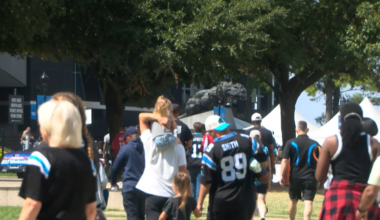 Panthers fans support the team’s first home game of the season