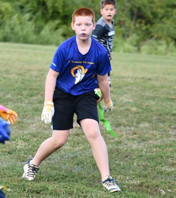 Rams Jack Moore follows a play coming his way. (Photo...