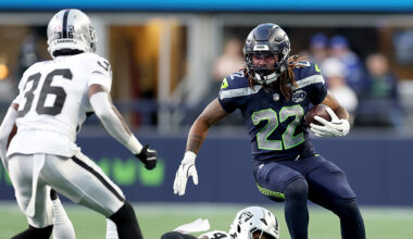 Seattle Seahawks Damien Martinez preseason Raiders 2025...