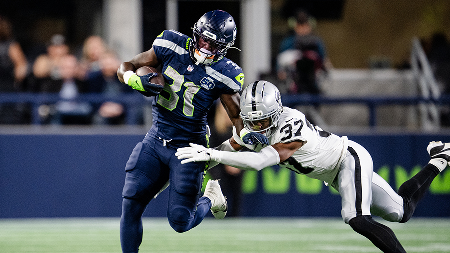 Seattle Seahawks Jacardia Wright Las Vegas Raiders preseason 2025...