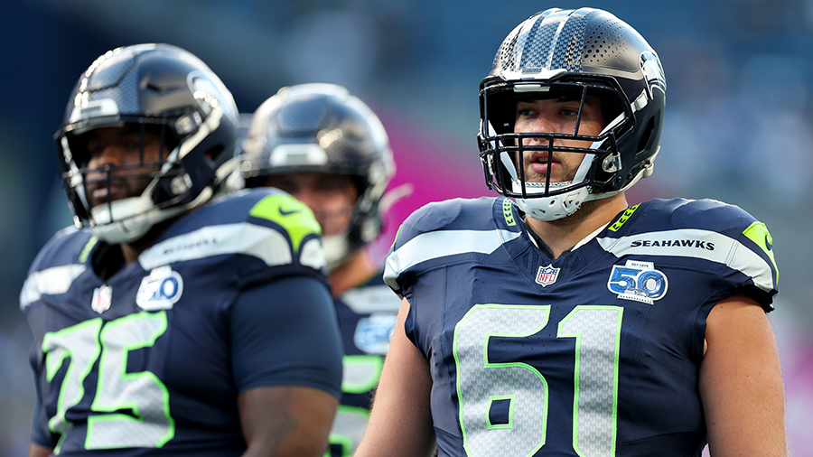 Seattle Seahawks Jalen Sundell Anthony Bradford offensive line preseason 2025...