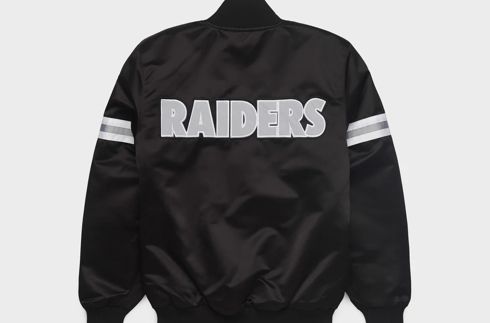 Homage X Starter Raiders Heavyweight Satin Jacket (Back)