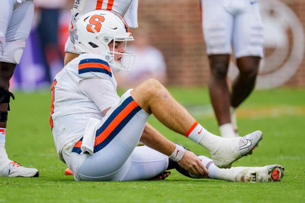 Syracuse QB Steve Angeli will miss remainder of season with torn Achilles tendon, coach says – Troy Record