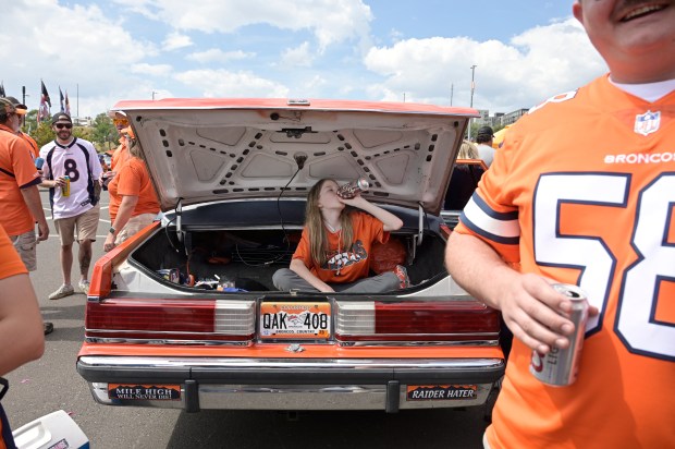 Alex Woodworth, 13, celebrates the first game of the season...