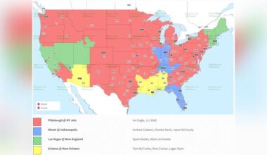 Steelers Jets TV coverage map