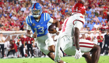 NCAA Football: Arkansas at Mississippi