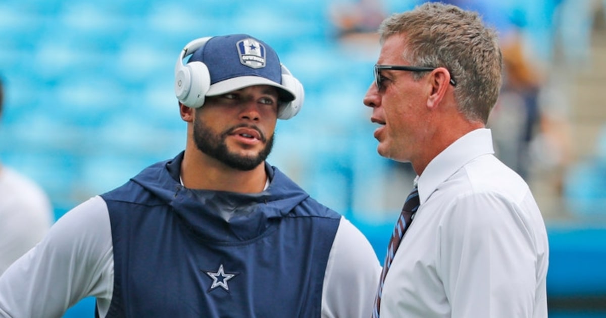 As Dak Prescott climbs Cowboys’ all-time ranks, predecessor Troy Aikman has lofty praise