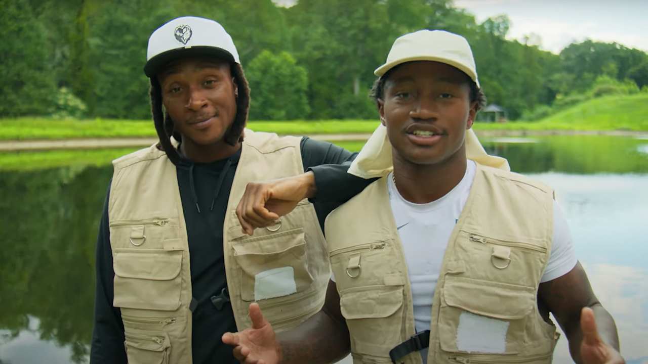 Watch Zay Flowers and DeAndre Hopkins Reel in Fish at The Castle Pond
