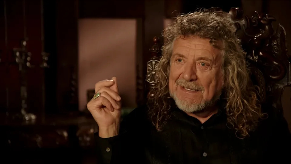 Robert Plant being interviewed in Becoming Led Zeppelin
