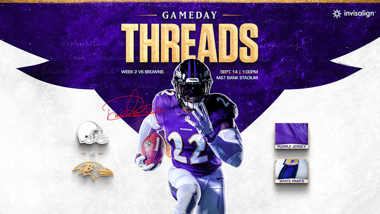 Ravens Go With Classic Uniform Combo for Home Opener vs. Browns