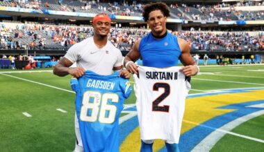 Philadelphia Eagles quarterback Jalen Hurts (1) reacts as he addresses media during training camp at NovaCare Complex.