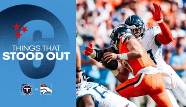 Six Things That Stood Out for the Titans in Sunday's 20-12 Loss to the Broncos