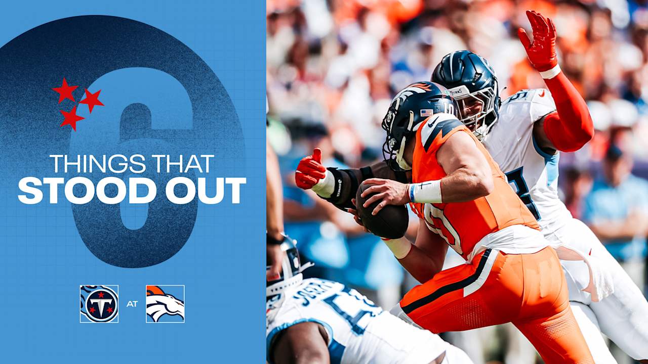 Six Things That Stood Out for the Titans in Sunday's 20-12 Loss to the Broncos