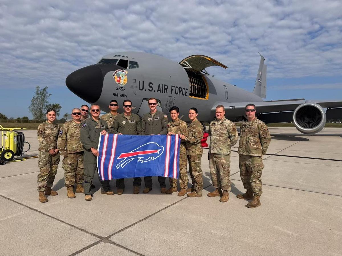 Buffalo Born Airman Pilots Military Fly Over During Bills Game