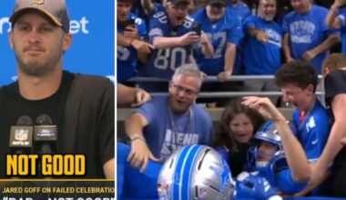 Lions QB Goff Botches Crowd Leap in Win