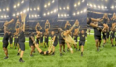 Viral Saints Cheer Krewe Stunt Video Gone Wrong Sums Up Season