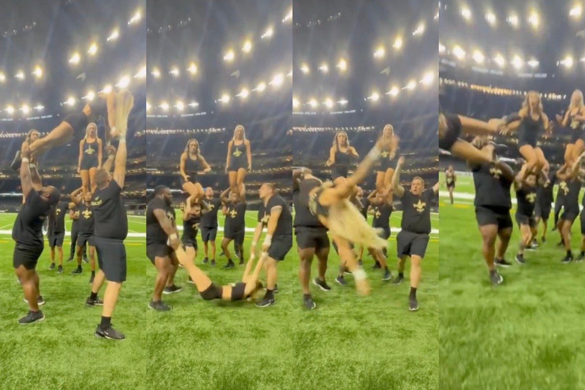 Viral Saints Cheer Krewe Stunt Video Gone Wrong Sums Up Season