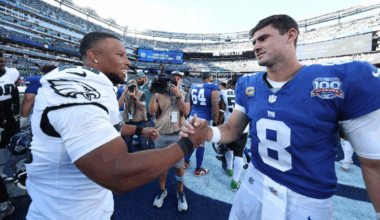 Saquon Barkley smiling over Daniel Jones' hot start as ex-Giants teammates having success outside of New York