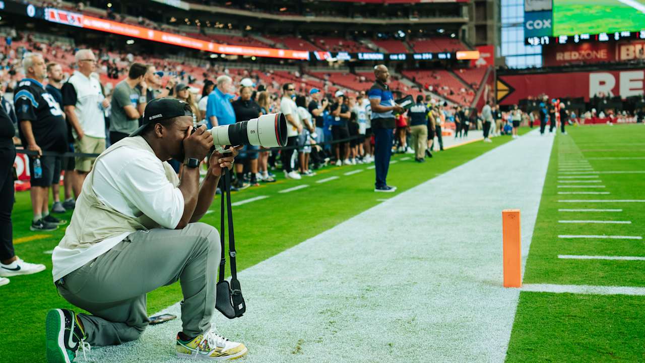 Jonathan Stewart back on the sideline in a brand new role