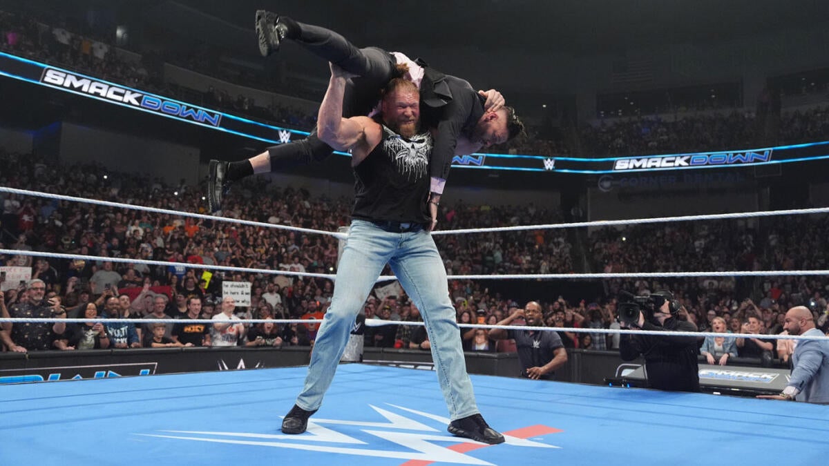WWE SmackDown results, recap, review: Brock Lesnar attacks announce crew; Cody Rhodes, Drew McIntyre brawl