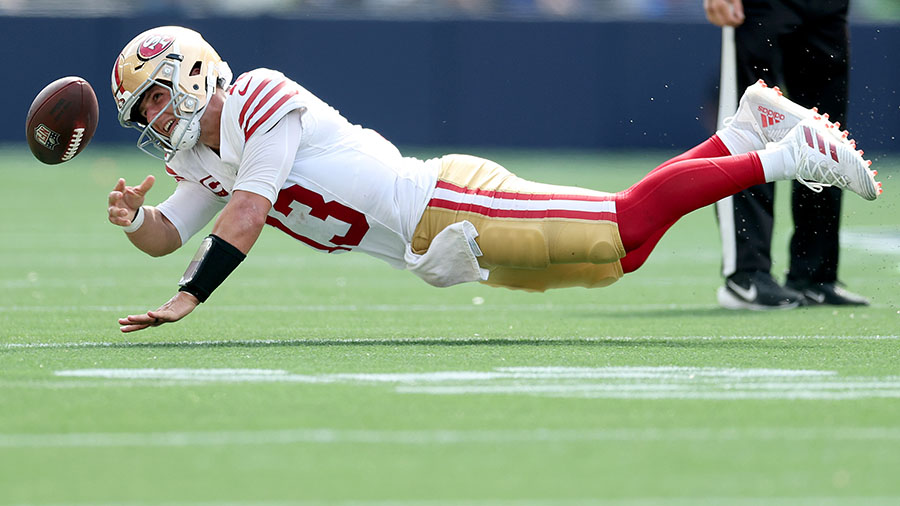 Brock Purdy 49ers QB Seattle Seahawks...