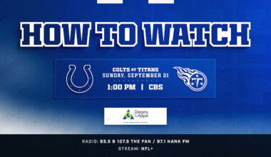 Where to watch Indianapolis Colts at Tennessee Titans? The week 3 game kicks off at 1:00 p.m. ET this Sunday and is available to watch on CBS.