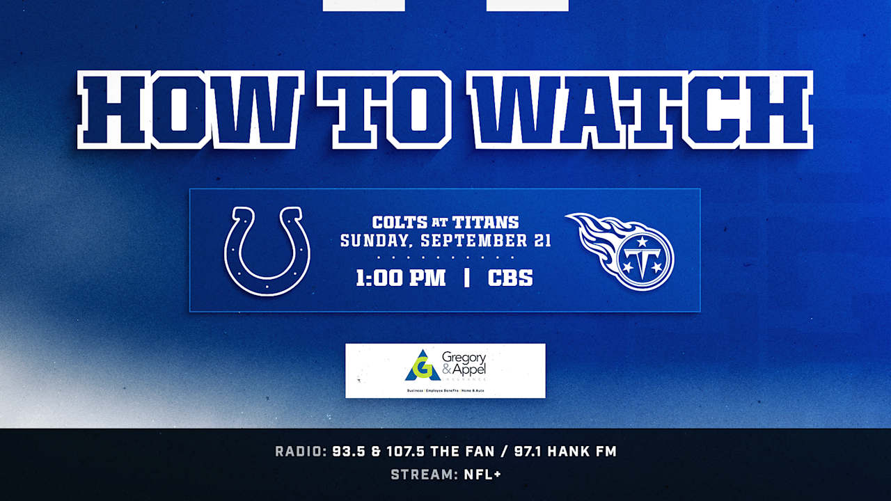 Where to watch Indianapolis Colts at Tennessee Titans? The week 3 game kicks off at 1:00 p.m. ET this Sunday and is available to watch on CBS.