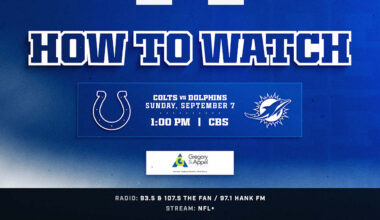 Where to watch Miami Dolphins at Indianapolis Colts? The week 1 game kicks off at 1:00 p.m. ET this Sunday and is available to watch on CBS.